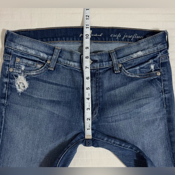 7 For All Mankind Josefina Crop Skinny Boyfriend Jeans Distressed Size 27 - Picture 10 of 14